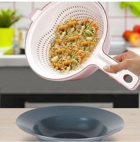 Resim Çok Amaçlı Katlı Süzgeç Çok Renkli 