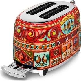 Resim Smeg TSF01DGEU Dolce&gabbana Tasarım Ekmek Kızartma Makinesi 2x2 