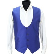 Resim Mentor Regalo Büyük Beden U Yaka Yelek Parlament 52012 Saks Mavisi 