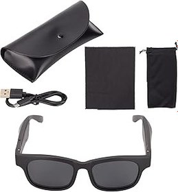 Resim MOTUZP Yarı Açık Bluetooth Güneş Gözlüğü, Akıllı Gözlük Bluetooth Güneş Gözlüğü Gürültü Azaltma Açık Hava Erkekler ve Kadınlar için Taşınabilir Stereo Bluetooth Güneş(Siyah) 