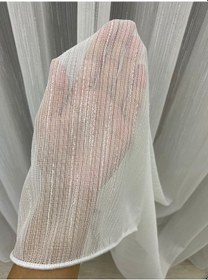 Resim Venedik Armürlü Modern Şık Ekru Tül Perde 1/3 Sık Pileli Ekru 