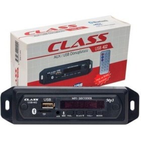 Resim Aclass Class 402 Araç Oto Teyp Aux Usb Sd Çevirici Dönüştürücü Ve Bluetoothlu 