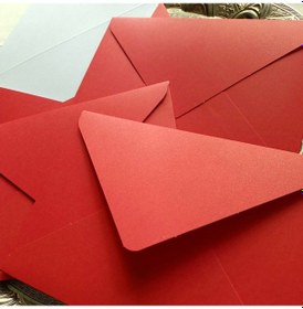 Resim Kırmızı Davetiye Zarfı, 13x18 Cm. 