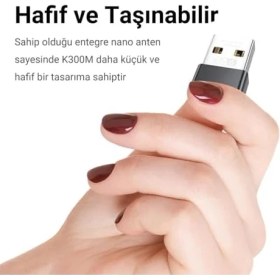 Resim Storemax 300MBPS Wifi 6 Çift Bant Kablosuz Alıcı Verici USB Adaptör 