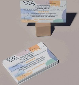 Resim Örün Matbaa Teşekkür Kartı Thanks Card 100 Adet/pcs 8x5 Cm Kart 