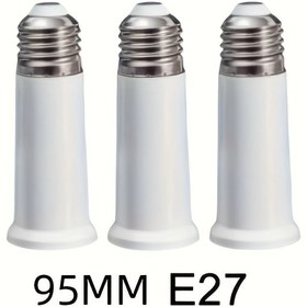 Resim LED Ampuller için 2/3 adet 95mm E27'den E27'ye Uzatılmış Lamba Tabanı Tüpü, Soket Uzatma ve Lamba Başlığı Dönüşümü 