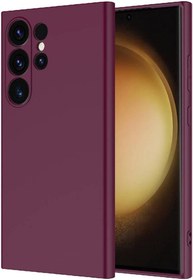 Resim Zipax Samsung Galaxy S24 İle Uyumlu Ultra Kılıf Lansman İçi Kadife Silikon Zr Mara Mürdüm 