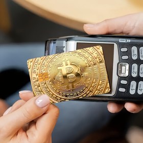 Resim 1 adet Altın Bitcoin Kredi Kartı Sticker, Kredi Kartı Cilt Koruyucu Dekoratif Sticker, EBT, Taşıma, Anahtarlar, Kredi Kartları, Debit Kartları, Banka Kartlarını Korur, vb. - Dört Mevsim için Evrensel 