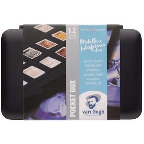 Resim Talens Van Gogh Tablet Sulu Boya Seti Metalik Renkler 12 Renk 
