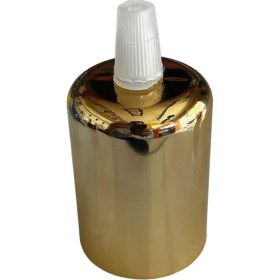 Resim Conana Duy Lalesi ve E27 Duy (Gold Renk) Plastik (2 ADET) 