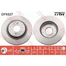 Resim Trw Df6527 Fren Diski Ön Civic Ix 12- Havalı 280mm 