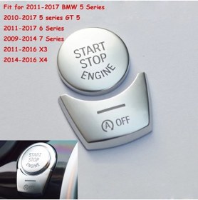 Resim YıldızTuning Bmw F10 Start Stop Tuş Kaplama Buton Yenileme Parçası 