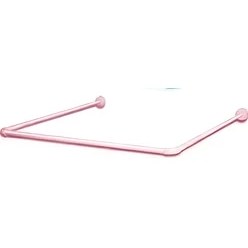 Resim Zethome Zethome Banyo Duş Perde Borusu Köşe Boru Pembe 