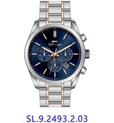 Resim Slazenger Sl.09.2493.2.03 Quartz Çelik Rose/gri Lacivert Kadran 42 Mm Erkek Kol Saati Gri 