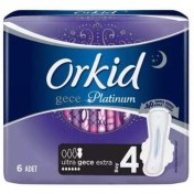 Resim Orkid Platinum Hijyenik Ped Gece Extra Tekli Paket 6 