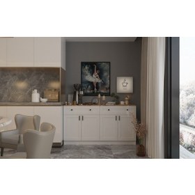 Resim Çiftli Çok Amaçlı Dolap - Kahve Köşesi-mutfak Standı 