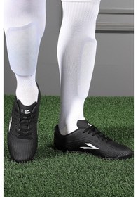 Resim Lig Aras Siyah Erkek Halı Saha Futbol Ayakkabısı 