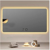 Resim DNR Mirror 70x110 Cm Buğu Yapmayan Dokunmatik Günışığı Ledli Dikdörtgen Banyo Aynası 