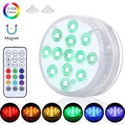 Resim Dianziye Uzaktan Kumandalı Ip68 Su Geçirmez Havuz Işığı, 16 Renk & 3 Aydınlatma Modu, Mıknatıs Ve Emici Kupa. Diğer 