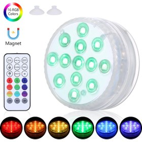 Resim Dianziye Uzaktan Kumandalı Ip68 Su Geçirmez Havuz Işığı, 16 Renk & 3 Aydınlatma Modu, Mıknatıs Ve Emici Kupa. Diğer 
