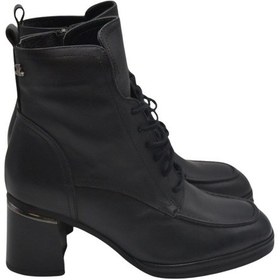 Resim Kadın Topuklu Deri Bot Siyah 2254706k Siyah 