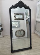 Resim Ayna Denizi Princess Black Model Siyah Renk Dekoratif Ayaklı Boy Aynası Siyah 