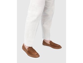 Resim İLVİ Craven Hakiki Süet Deri Erkek Taba Loafer 