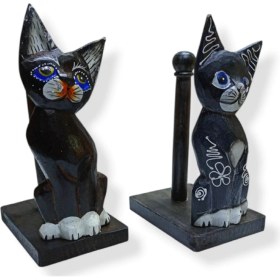 Resim Kedi Model Rulo Peçetelik 