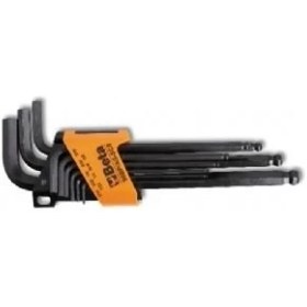 Resim Beta 96BP-AS/SC9 1/16"-3/8" 9 Parça Yuvarlak Bombe Top Başlı Uzun Allen Anahtar Takımı Inch 
