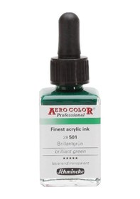 Resim Schmincke Aero Color Airbrush Mürekkep 28 Ml. 501 Brilliant Green 