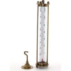 Resim Büro Ev Ofis Hediyesi İçin Dekoratif Pirinç Isı Ölçer Termometre 