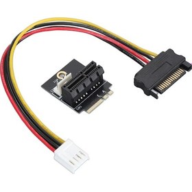 Resim Yuntech01 M.2 Ngff Anahtar A/a+e/e'den Pcı-e 1x'e Dönüştürücü Adaptörü - 5v/12v Güç Kaynağı, Pcıe Kart Desteği, Çoklu İşletim Sistemi Desteği 