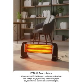 Resim Sinbo 3399 Quartz Isıtıcı Çift Quartz Tüp ile Enerji Tasarrufu ve Verimli Isıtma 
