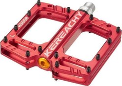 Resim Kereachy 3 Rulmanlı Ultralight Alüminyum Alaşımlı Mtb Bmx Geniş Platform Bisiklet Pedalı Kırmızı 