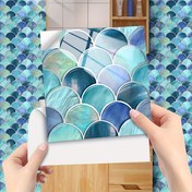 Resim 10 Adet Karo Çıkartması, Kendinden Yapışkanlı, Çıkarılabilir Kesilebilir Birleştirme Karo, DIY Desen Karo Çıkartmaları, Mutfak Dolabı Masası Oturma Odası Yatak Odası Banyo Ofis Jimnastik Asma Dekoratif Karo Çıkartması, Oda Dekoru, Ev Dekoru 
