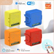 Resim WiFi Akıllı Anahtar Işık Anahtarı, WiFi Mini Akıllı Anahtar, Alexa/Google Home ile Uyumlu, Uzaktan Kontrol APP, Sesli Kumanda, DIY Modu, Zamanlayıcı Fonksiyonu, LAN Kontrolü, Hub Gerekmez, 1/2/3/4 Grup 