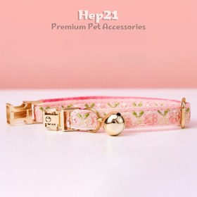 Resim Cat Collar Velvet Cat Collar with Bell 015263 - Fuchsia Bow Tie / S/M 