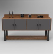 Resim Robinhome Robin Home Vivaldi D Ofis Konsol 4 Kapaklı Metal Ayaklı Barok 