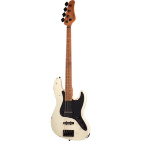 Resim Schecter J-4 Sixx Bas Gitar (Worn Ivory) 