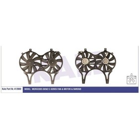 Resim KALE 413900 FAN MOTORU MERCEDES W210 95- DAVLUMBAZLI 350W 295mm 