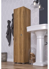 Resim Saltık Çok Amaçlı Banyo Antre Mutfak Balkon Dolabı Kiler Ceviz 