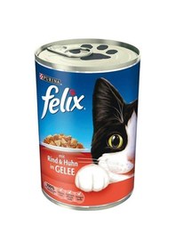 Resim Purina Felix Sığır Etli ve Tavuklu Yetişkin Kedi Konservesi 400 G 