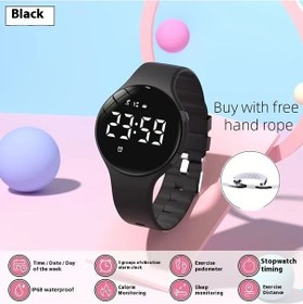 Resim Cloud011 Yao Black-top Edition: Şık Şarj Edilebilir Alarmlı Spor Elektronik Saat, Kalori Takibi Yapar, Suya Dayanıklı. Diğer 