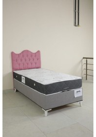 Resim Azrayatakmobilya Tek Kişilik Yatak+Baza+Kapitoneli Başlik 