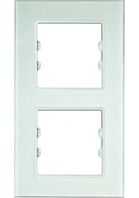 Resim Asfir Schneider Asfora Serisi Pleksiglas Beyaz Dikey İkili Çerçeve Apg112-21 Modeli 