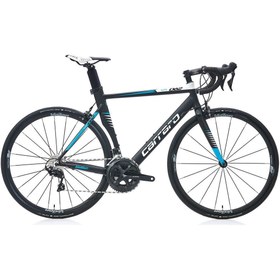 Resim Carraro Race 062 50 Cm 105 22 Vites Kumpas Fren Mat Siyah-Beyaz-Turkuaz Yol Yarış Bisikleti 
