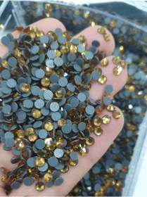 Resim CRYSTALSHOP Dmc Hotfix Ütü Ile Yapışan Taş Ss16 Gold Renk (1440 ADET ~ 50 GRAM) 