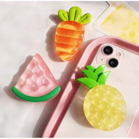 Resim EDELFU Popsocket Yapışkan 3D Meyve ve Sebze Desenli Popsocket Telefon Standı ve Tutacağı 