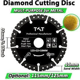 Resim 1 adet Profesyonel Metal Kesme Elmas Diski, 115x22mm/125x22mm, Çelik, Alüminyum, Beton için Karbür Bıçak - Demir, Rebar, Levha Metal için İdeal - Metal Kesme Testeresi Bıçağı | Profesyonel Metal Kesme | Dayanıklı Metal Kesme Diski, Metal Kesme Araçları 