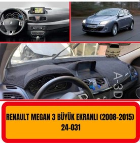 Resim RENAULT MEGANE 3 2008-2015 EKRANLI ÖN GÖĞÜS / PANEL / TORPİDO KORUMASI - KILIFI - HALISI 